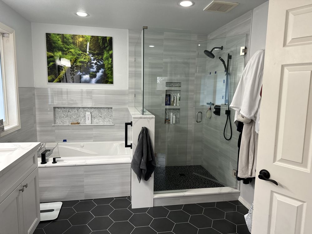 Liebco LLC bathroom remodel — custom tile shower