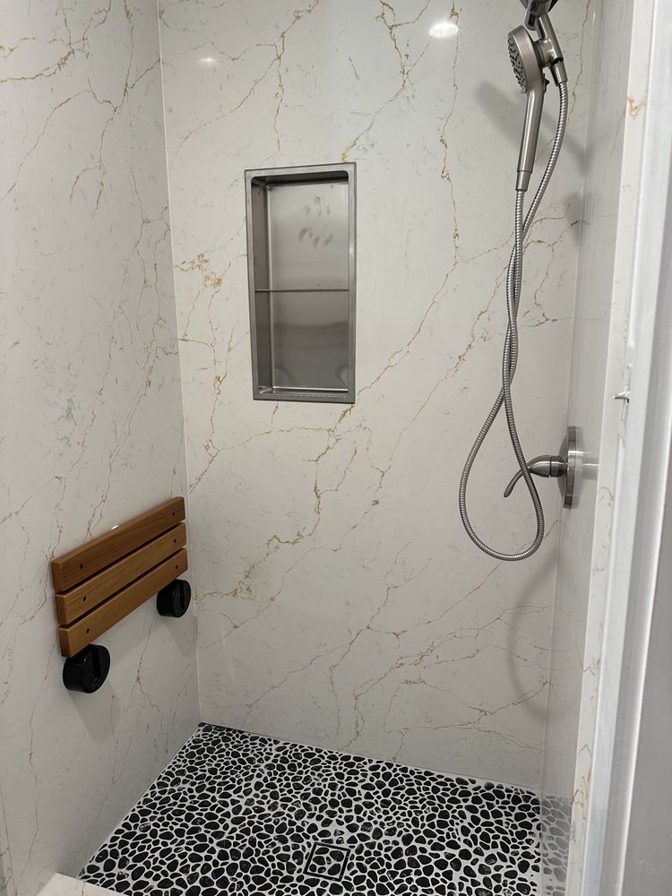 Liebco LLC bathroom remodel — tile shower surround